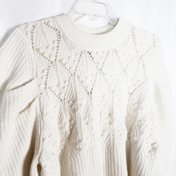 A NEW DAY puff sleeve pullover sweater with bobbles NWT Christmas photos - Picture 2 of 7